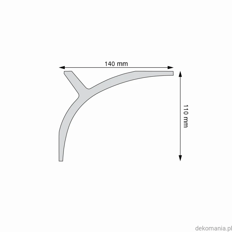 Biała listwa przysufitowa gładka 14x11cm LGG-40 Creativa LGG40.jpg
