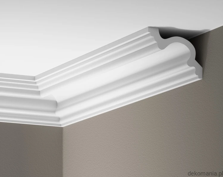 Biała listwa przysufitowa gładka 12x8,8cm LGG-46 Creativa LGG46.jpg