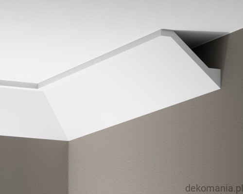 Biała listwa przysufitowa gładka 12x10cm LGG-51 Creativa LGG51.jpg