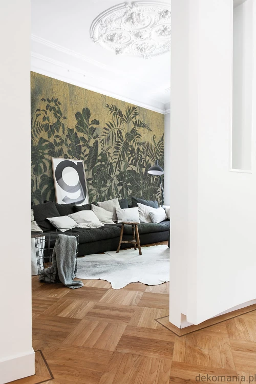 Fototapeta ścienna do sypialni tropikalne liście  Botanical MU11046.jpg