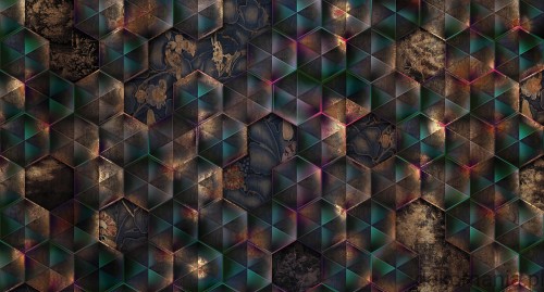 Fototapeta na wymiar geometryczne wzory z efektem holograficznym  Holographic Reflections MU11091.jpg