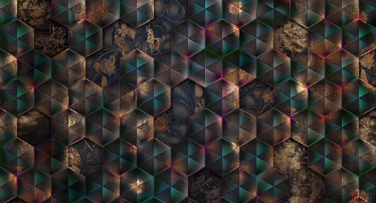 Fototapeta na wymiar geometryczne wzory z efektem holograficznym  Holographic Reflections MU11091.jpg