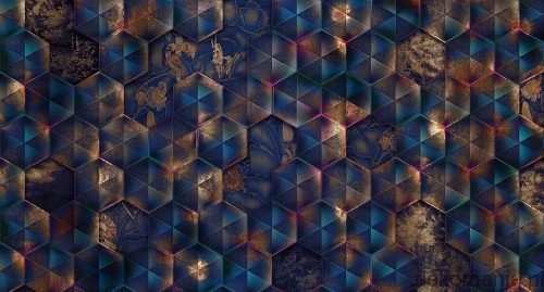 Fototapeta na wymiar geometryczne wzory z efektem holograficznym  Holographic Reflections MU11092.jpg